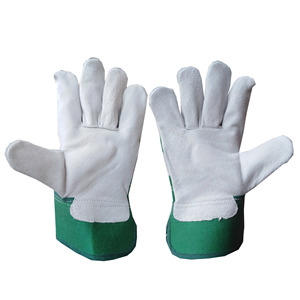 Guantes de construcción de cuero partido De Vaca canadiense, gran oferta, soldador de seguridad, proveedor - Product Image 1