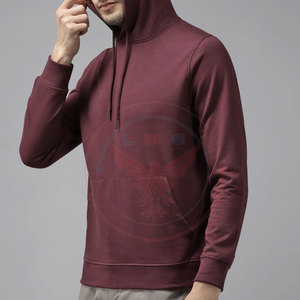 Service OEM – Nouveaux sweats à capuche décontractés pour hommes avec poches, en polaire polyester/coton, légers, couleur unie, écologiques - Product Image 3