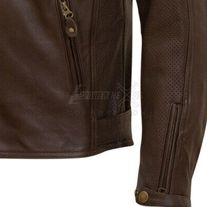 Venta directa de fábrica Chaqueta de moto de cuero genuino superventas Chaqueta de moto transpirable de calidad superior - Product Image 5