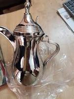Ensemble Dallah arabe vintage personnalisé théière en laiton plaqué argent et acier inoxydable théière à café et théière bougeoir en métal Style rétro
