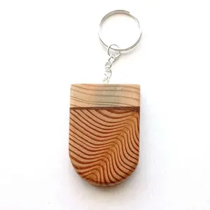 Modern design excellent quality wooden Key ring Wholesale solid Wooden Key Chains Wholesale supplier