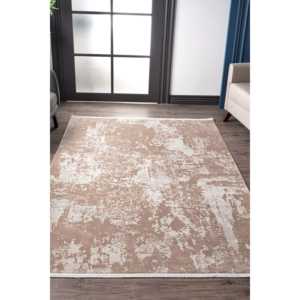 Alfombra Moderna Beige MD010 de Netline Home Depot, 80x150 cm, Fibras Sintéticas Duraderas, No Deshilachan, Fácil de Limpiar, para Dormitorio y Estudio - Product Image 5