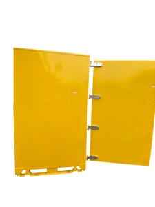 Armoire de rangement en acier pour extérieur, boîte de rangement industrielle en métal, résistante aux intempéries, avec revêtement en poudre, casier de sécurité avec porte à charnières - Product Image 2