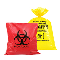 Sacs à déchets biohazard rouges imprimés sur mesure, sacs de traitement des déchets médicaux, fabricant