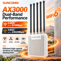 Point d'accès extérieur WiFi6 SUNCOMM SU3000L AX3000 longue portée 3000 Mbps double bande PoE Points d'accès sans fil professionnels