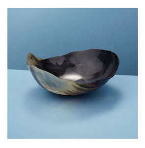 Bol à salade et à fruits vintage en corne de buffle sculptée, vaisselle indienne en corne, idéal pour les cadeaux d'affaires - Product Image 5