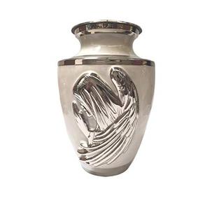 Belle urne ronde en métal la plus vendue, idéale pour les monuments commémoratifs inspirés de la nature, disponible au prix de gros - Product Image 4