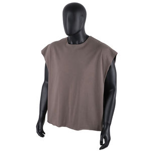 เสื้อกล้ามทรงโอเวอร์ไซส์ผ้าคอตตอน 100% แบบถัก ยี่ห้อ SPORTISH IMPEX รุ่นคัสตอม คอกลม ผ้าหนา สไตล์วินเทจ - Product Image 5