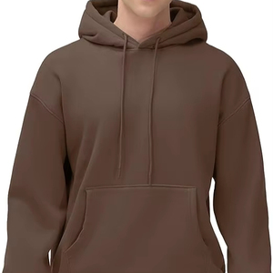 Sudadera con Capucha Negra para Hombre, Diseño Nuevo 2026, Hecha a Medida, Corte Holgado, Forro Sólido, Logotipo Personalizado, Poliéster/Algodón, Felpa, Secado Rápido - Product Image 1