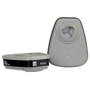 Cartouche anti-vapeurs organiques certifiée NIOSH 3M 6001 pour les environnements de construction, d'exploitation minière, de pétrole et de gaz, et de transformation alimentaire - Product Image 2