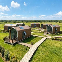 Petites maisons résistantes aux cyclones tropicaux en bois, 2 chambres, 1 salle de bain, kits miniatures complets, maison préfabriquée avec véranda