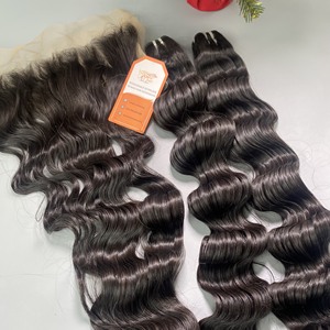 2023 Genius Trend 100% Extensiones de cabello de trama ondulada natural delgada de un solo donante de piel humana - Product Image 6