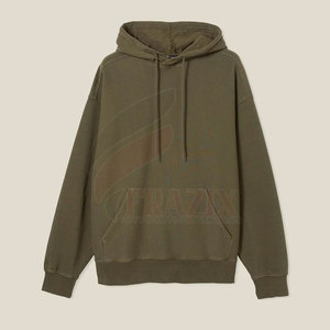 Pull à capuche surdimensionné pour hommes 100% coton Style de rue blanc en vrac d'hiver pour la vente en ligne - Product Image 5