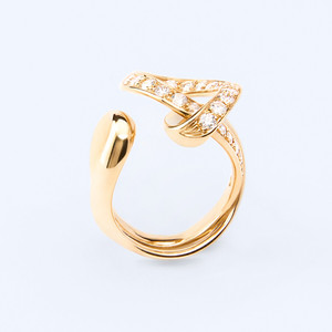 Gold Plated <b>Open</b> Zircon <b>Ring</b> Geometric Statement Band for Women Party Gift - Product Image 1
