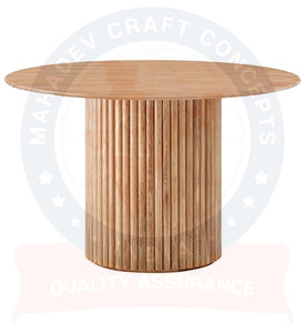 โต๊ะกาแฟไม้เนื้อแข็งทรงกลมสำหรับบ้านสำหรับห้องนั่งเล่นและงานปาร์ตี้เฟอร์นิเจอร์สำหรับสั่งซื้อจำนวนมาก - Product Image 1