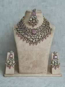 ชุดเครื่องประดับทองแดงแบบโบราณดีไซน์เนอร์สร้อยคอและต่างหูชุบทองคำขาวเครื่องประดับเพทายชุดปาร์ตี้สวยงานแต่งงาน - Product Image 2