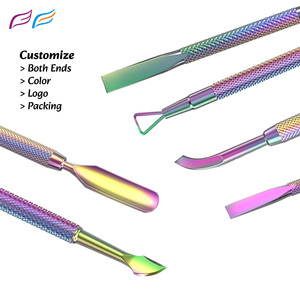 Pousse-cuticules de haute qualité en acier inoxydable multi-usages, éliminateur de peaux mortes, outils de manucure et nail art, marque privée par Bahasa Pro - Product Image 2