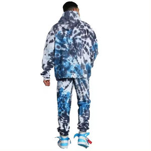 Survêtements teintés colorés pour hommes, ensemble avec votre propre logo, vêtements unisexes, survêtements teintés chauds pour hommes, pantalons de survêtement, vêtements de jogging - Product Image 2