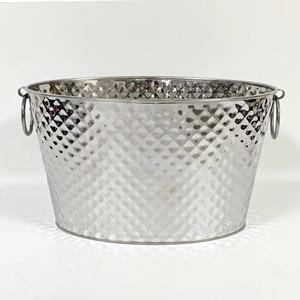 อ่างเครื่องดื่มโลหะขัดเงาสีเงินทนทานอ่างแช่ไวน์ที่ใส่เบียร์แชมเปญเหมาะสำหรับงานเลี้ยงและงานเลี้ยง - Product Image 6