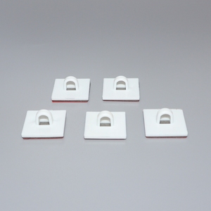 Occhiello da parete autoadesivo per soffitto bianco con nastro in schiuma di plastica quadrata - Product Image 4