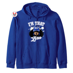 Sudadera con Capucha de Felpa para Mujer con Bordado de la Hermandad Zeta Phi Beta |   Sudadera con Capucha de Algodón Griego Bordada con el Logotipo de la Hermandad ZPB para Mujer - Product Image 4