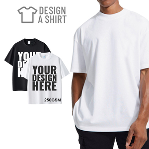 เสื้อยืดคอกลมผ้าคอตตอนสำหรับผู้ชายเสื้อยืดผ้าคอตตอนสำหรับ100% ดีไซน์ตามสั่งผลิต250 GSM - Product Image 1