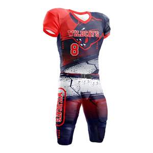 Uniformes de Fútbol Americano Personalizables 2026 para Jóvenes y Adultos, Diseño Sublimado Transpirable y Elegante con Conjuntos Completamente Bordados - Product Image 1