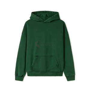 เสื้อมีฮู้ดฮิปฮอปโอเวอร์ไซส์ผ้าฝ้ายฟอกสี, เสื้อแนวสตรีทหลากสีสำหรับฤดูหนาวมีฮู้ดพิมพ์ลาย - Product Image 1