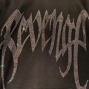 Sudadera con capucha de felpa francesa de peso pesado personalizada unisex con logotipo de serigrafía de diamantes de imitación cuello con capucha de temporada de invierno para hombres - Product Image 4