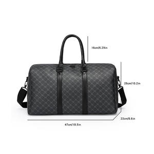 Sac de voyage d'affaires noir grande capacité pour homme, style classique F avec fermeture éclair et doublure en polyester - Product Image 6