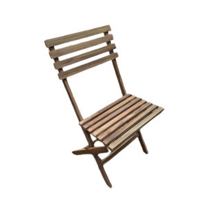 Chaise pliable d'extérieur Base d'eau en bois de teck Chaise de jardin Bistro et restaurant Direct Factory - Product Image 1