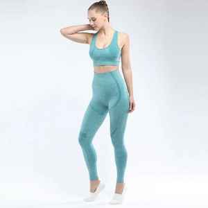 Ropa deportiva para mujer Conjunto de Yoga de 2 piezas Gimnasio Fitness Ropa deportiva Conjuntos de entrenamiento con Sujetador deportivo - Product Image 2