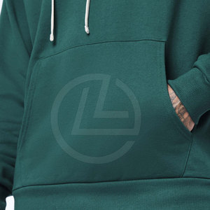 Sweat à capuche d'hiver surdimensionné pour hommes avec motif solide Polyester/Coton polaire brodé Logo Urban Cut - Product Image 3