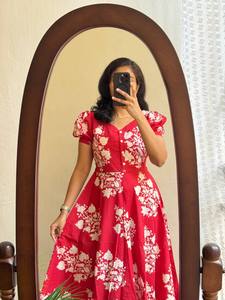 ชุดแมกซี่เดรสฤดูร้อนที่สวยงามพร้อมลวดลายดอกไม้สีสันที่เป็นเอกลักษณ์ - Product Image 5