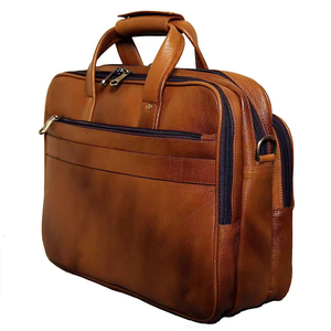 Sophistiqué, élégant, design de qualité supérieure, durable et léger, sac de voyage pour ordinateur portable en cuir véritable - Product Image 3