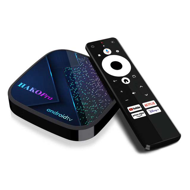 Hako Pro Android 11 TV Box 2+16GB RAM 4K HD Streaming Media Player 5G Dual WiFi Set Top Box for Google Certified