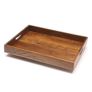 Plateaux de service buffet en bois massif plateau de service de nourriture naturelle en bois d'acacia pour la maison restaurant hôtel - Product Image 6