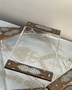 ถาดอะคริลิคสุดหรูพร้อมฝังมุกสำหรับตกแต่งช็อกโกแลตหวานและผลไม้สำหรับใช้ในบ้านงานปาร์ตี้และงานเทศกาล - Product Image 2