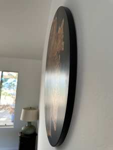 งานศิลปะติดผนังไม้เบิร์ลสวีเดนทำมือ รุ่นใหม่ปี 2026 แผ่นกลมเคลือบเรซิ่นอีพ็อกซี่สีดำด้าน ตกแต่งบ้านด้วยไม้ธรรมชาติสุดหรู - Product Image 3