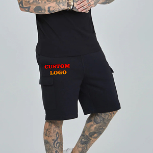 2025 haute qualité taille élastique couleur unie genou longueur Shorts avec poches Cargo respirant coupe ample Hip Hop Shorts pour hommes - Product Image 1