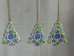 8 cm Paper Mache Christmas Ornaments Hanging Tree Decorations for Festive Season - Product Image 3