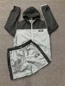 Logo personnalisé de haute qualité hommes demi fermeture éclair Jogging coupe-vent survêtement ensembles respirant imprimé grande taille pour l'été - Product Image 5