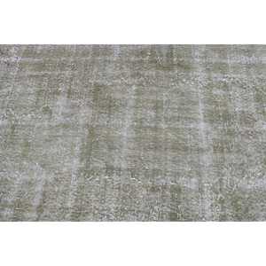 พรมตุรกีขนาดใหญ่ 4.2x10 ฟุต (127x305 ซม.) สีเขียวออมเบร วินเทจ - Product Image 5