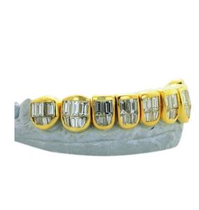 8X8 YellowGold 925 <b>Silver</b> Custom Diamond Dust Gold Grillz Starburst Cut Premium Fine Jewelry - Product Image 3