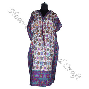 KFL011 Floral Printed Casual Wear Silk Long <b>Kaftans</b> for Women Long <b>Size</b> <b>Kaftan</b>/Caftan Cotton Clothing <b>Kaftan</b> Print Women's Dress - Product Image 3