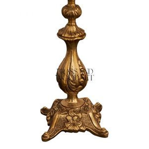 luxury antique brass <b>clock</b> set with ornate candelabras handcrafted golden <b>vintage</b> decoration elegant home accessory - Product Image 4