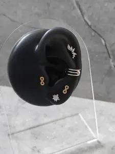 Meilleure courbe diamant oreille grimpeur marquise et ronde 14K or massif diamants naturels cultivés en laboratoire IGI certifié Piercing bijoux - Product Image 5