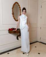 Robe Maxi de bal sans manches en soie de qualité supérieure belle mode d'été vêtements décontractés Simple élégant disponible grande taille
