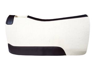 Gran oferta del fabricante, almohadilla de fieltro de lana suave Horse Marino, medio blanco, 3/4 \ "de espesor, tamaño 32x32/30x30, cuero genuino occidental - Product Image 5