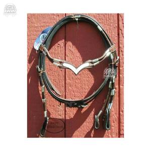 Vente en gros bride de cheval réglable en cuir avec logo personnalisé pour l'équitation - Product Image 1